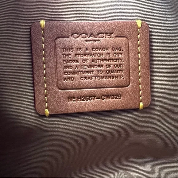 NWT Coach Mini Rowan Crossbody Sand Chalk Signature Canvas Bag CW329 - Picture 6 of 9